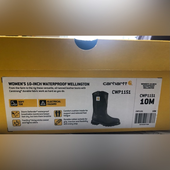 Carhartt pull on Boots Black comfortable worn 3 months only almost new - Picture 11 of 11